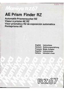 Mamiya RZ 67 - System manual. Camera Instructions.